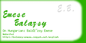 emese balazsy business card